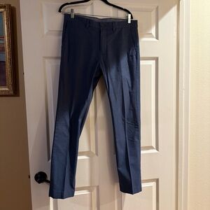 Brooks Brothers Navy Blue Lightweight Textured Stretch Chinos